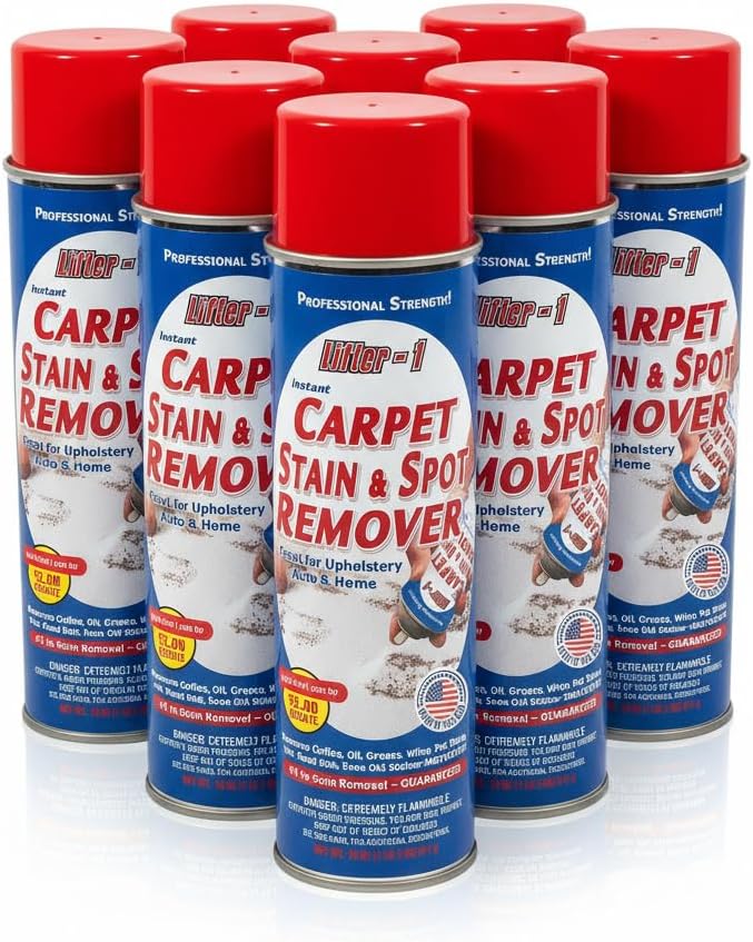 Carpet Spot Remover Stain and Red Wine Remover and Spot Treatment for Oil Grease Urine Cleaning Performance for Rugs Upholstery Fabrics. 18 Fl oz Pack of 1 (108 Fl Oz (Pack of 6))