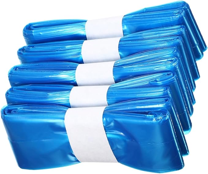 NUOBESTY 5 Rolls Pe Diaper Trash Bags 260mm X 7m Thickened Waterproof Blue Diaper Pail Liners for Home Nappy Disposal