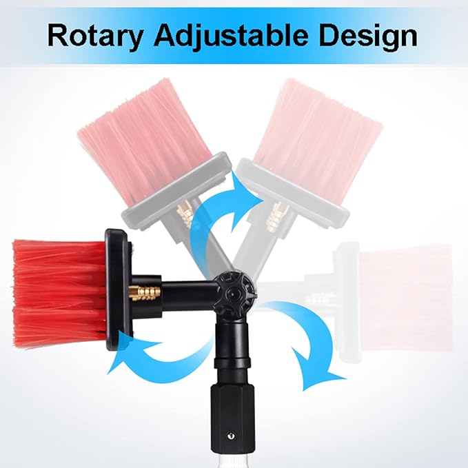 Solar Panel Cleaning Brush and Pole Car Washing Brushes with Pole Outdoor Window Cleaning Kit Water Fed Pole Window Cleaning System
