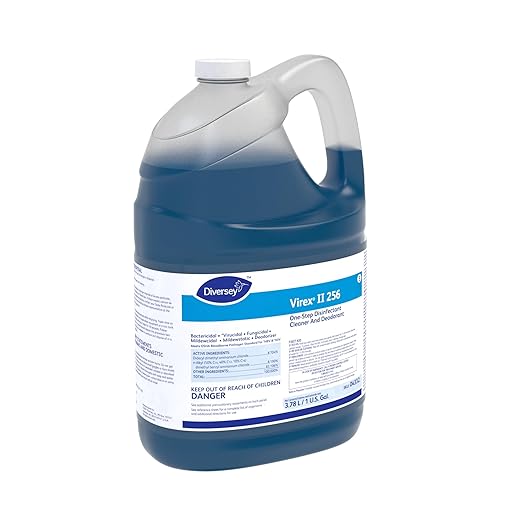 VIREX Diversey II 256 04332. Liquid Disinfectant Cleaner and Deodorant Hospital Grade Floor Cleaner with Mint Scent For Home &amp Commercial Use Concentrate 1-Gallon