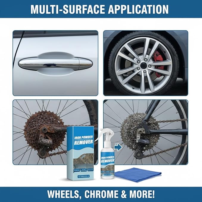 2026 New Multi-functional Quick-acting Rust Removal Spray Fast-acting Spray to Remove Iron Portable Car Rust Removal for Metal Tools Cars Chains (3PCS)