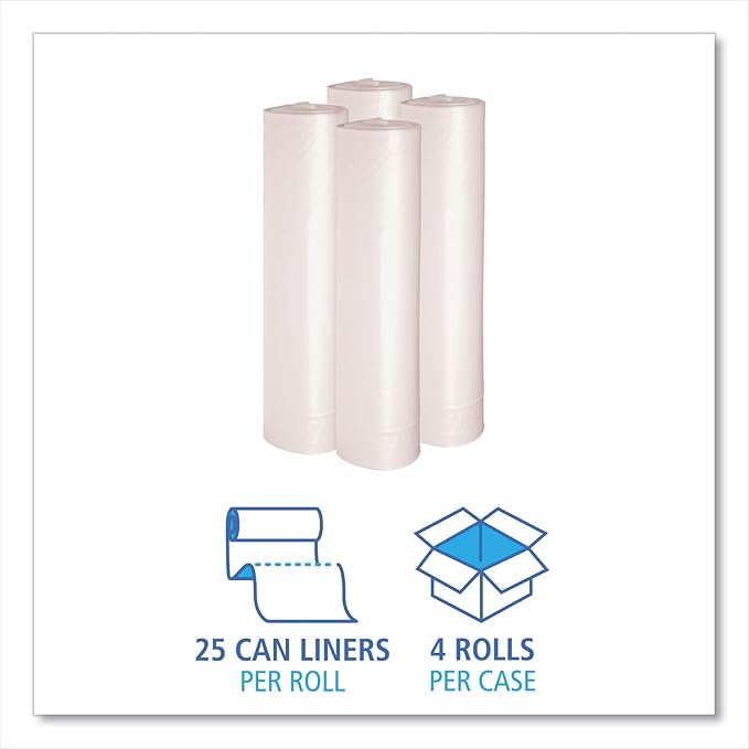 Extra Heavy-Duty 45 Gallon Clear Trash Bags 1.1 Mil Heavy Duty Garbage Bags 40 x 46 100 Count