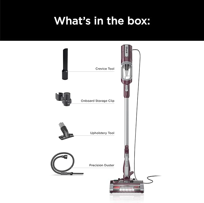 Shark HZ702 Ultralight PetPro Corded Stick Vacuum with PowerFins HairPro Odor Neutralizer Technology Wine Purple