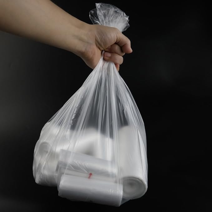 Vababa 13 Gallon Clear Tall Kitchen Trash Bags Garbage Bags 225 Counts
