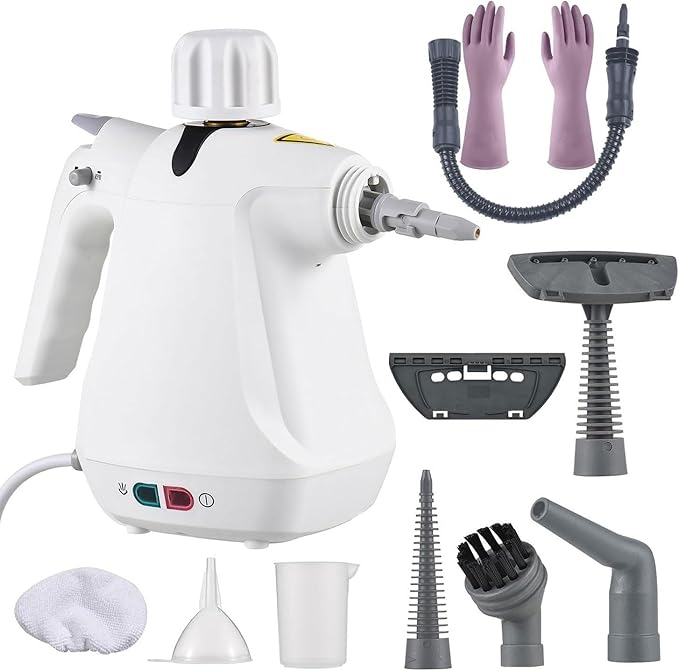 Portable Steam Cleaner Handheld Steamer with 11 Accessories 1050W Multi-Purpose Steam Cleaner