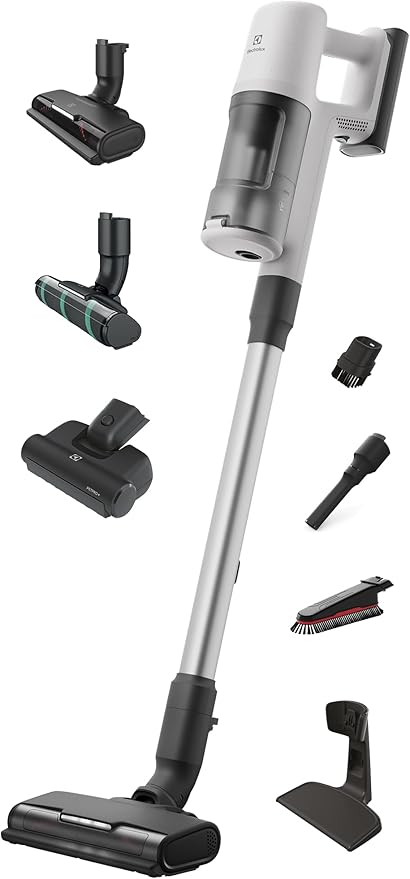 Electrolux Ultimate600 Complete Home Cordless Stick Vacuum with 3 Specialized Nozzles (Multi-Surface Hard Floor &amp Pet) 50-Minute Run Time 3 Power Modes White
