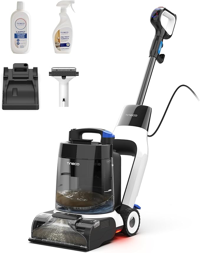 Tineco CARPET ONE Cruiser Smart Carpet Cleaner Self-Cleaning and FlashDry Deep Cleaning for Pet Carpet and Upholstery 167℉ PowerDry 130W Powerful suction SmoothPower