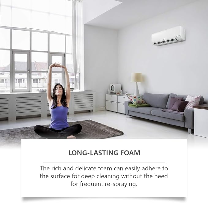 Air Conditioner Cleaner Delicate Foam Spray 120ml/4oz Professional AC Window Coil Cleaner for Hanging Vertical ACFans
