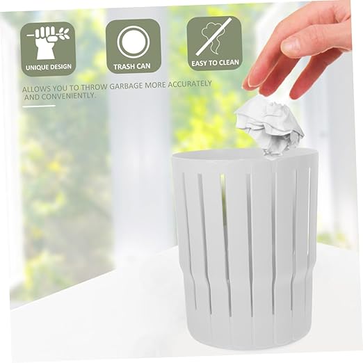 ABOOFAN Thick Hollow-Out Trash Can Small Waste Basket for Office Bathroom Kitchen Living Portable Lidless Recycle Bin Decorative Wastebasket for Home Use