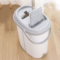 Hand Free Flat Squeeze Mop with Bucket Microfiber Pads for Hardwood Laminate Tile Cleaning