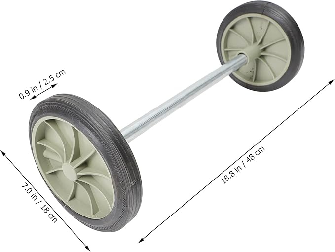 Operitacx Small Trash Can Replacement Wheel Garbage Bin Wheel Wastebasket Pulley Wheel Replacement Parts for Garden Street Patio Trash Can (Wheel Diameter 7 inches)