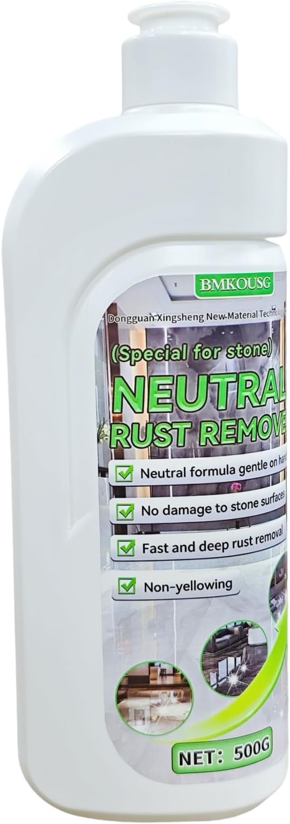 500ml Rust Stain Remover Neutral Metal Cleaner Marble Rust Remover - Powerful and Effective in Removing Rust and Stains From Marble Granite Tile and Metal (500 Milliliters)