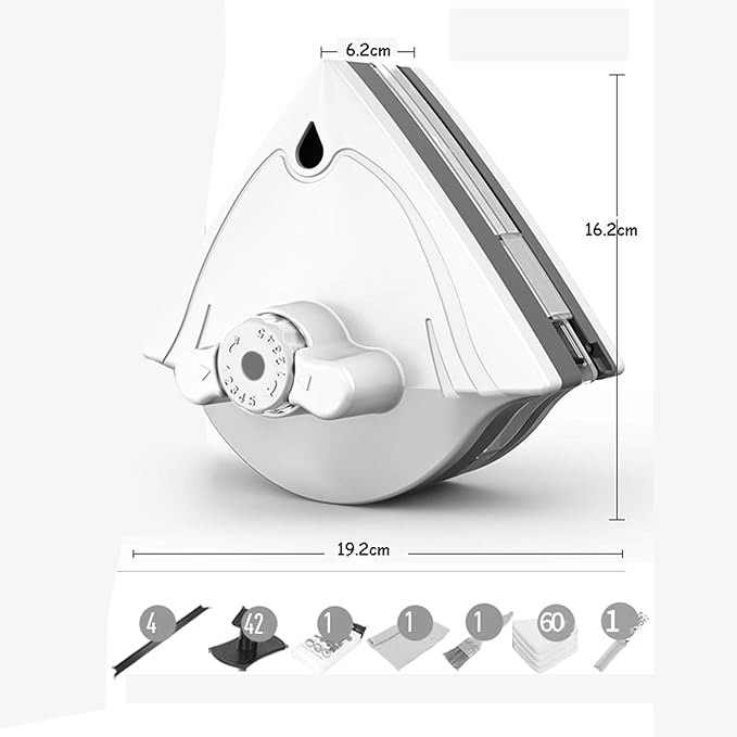 Magnetic Window Cleaner - Double-Sided Glass Wiper with Adjustable Magnet Force for Effortless Cleaning