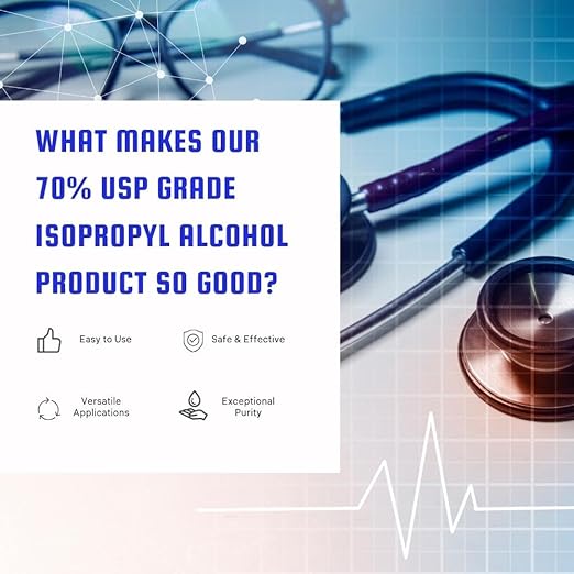 Isopropyl Alcohol (IPA) 70% - USP Medical Grade - 32 FL Oz Quart Spray Bottle - High Purity Rubbing Alcohol 70 Percent - Alliance Chemical - Made in America