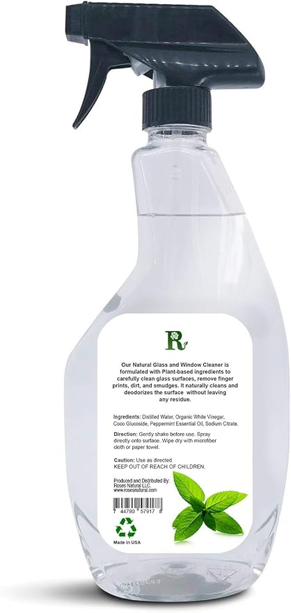 Glass &amp Window Cleaner - Peppermint 22oz