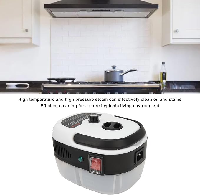 JTLB High Temp High Pressure Handheld Steam Cleaner Multi Purpose Steam Machine for Kitchen Grease Air Conditioner &amp Car Detailing (White)