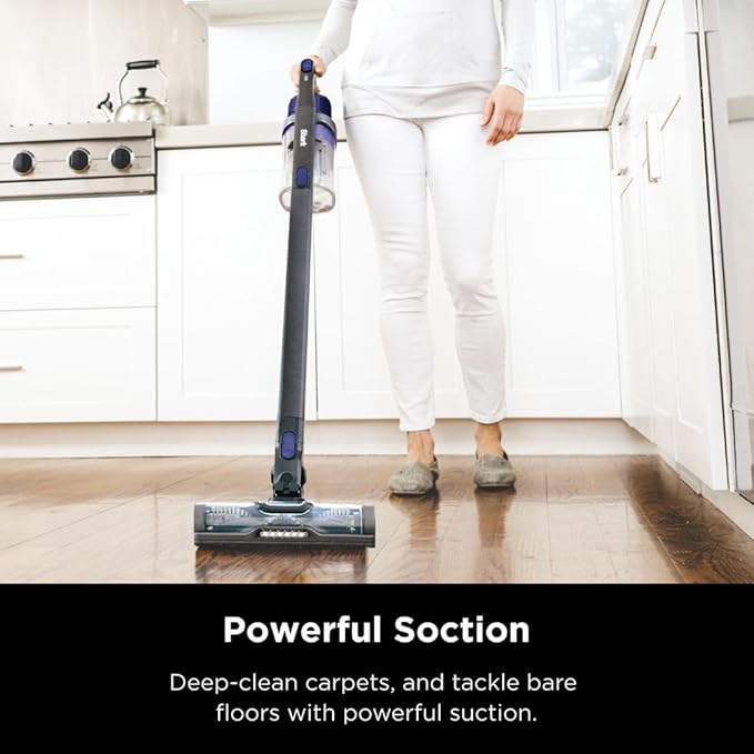 Shark Rocket Lightweight Cordless Stick Vacuum (IX141) 7.5 lbs Blue Iris (Renewed)