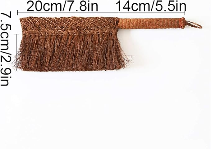 Duster Natural Brown Silk Hand Broom Anti-Static Dust Brush Hotel Family Clothes Dust Hair Sofa Bed Sheets Carpet Carpet Cleaning Tools