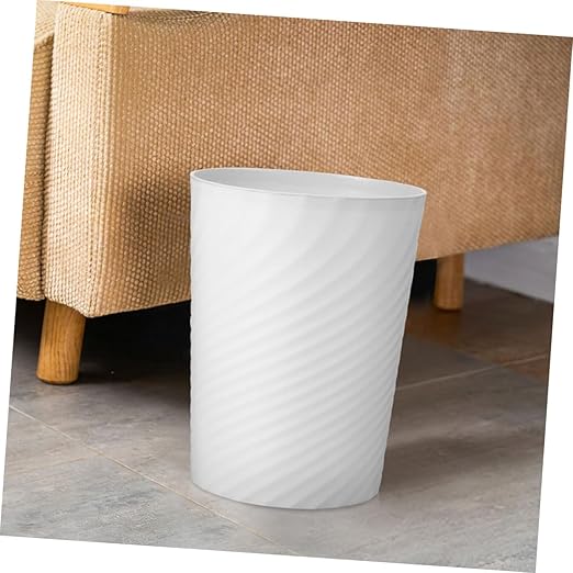 Office Trash Can with Press Ring Small Plastic Waste Basket for Bathroom Bedroom Kitchen and Household Use and Versatile Garbage Can for Small Spaces