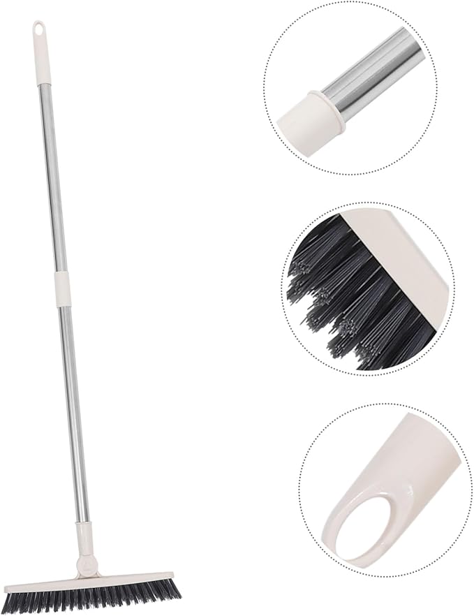 Gatuida 2pcs Floor Scrub Brush Handle Stiff Bristle Cleaning Tool for Window Grooves Corners and Floor Gaps Versatile Shower and Bathroom Cleaner for Hard Reach Areas