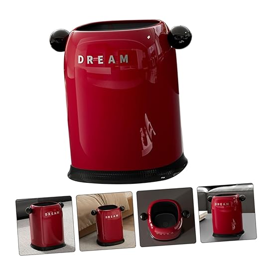 STOBOK Open Top Garbage Container Plastic Trash Can Double Walled Wastebasket with Removable Liner Bin for Bedroom Bathroom Kitchen