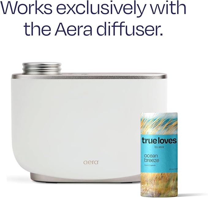 Aera True Loves Ocean Breeze - Deodorizing Home Fragrance Scent Refill for Pet Odor - Notes of Sea Air - 25mL - For Use With Aera Diffuser (Sold Separately)