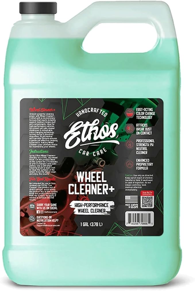 Ethos Wheel Cleaner - Car Wheel Cleaner Spray - Rim Cleaner Spray Brake Dust Iron Remover - Color Change Technology - Professional Strength Formula (Gallon)