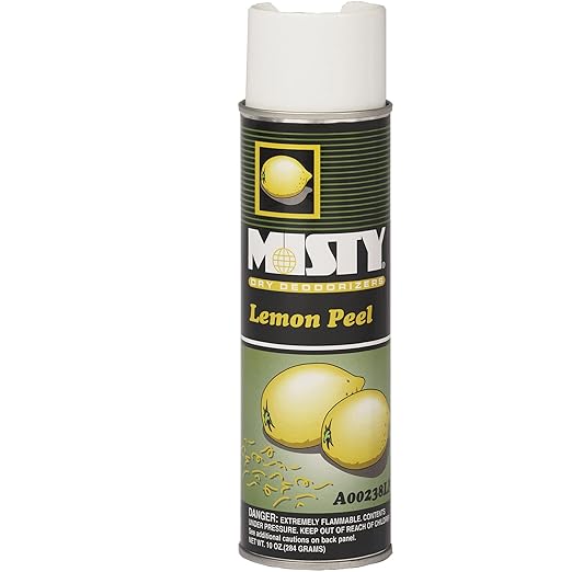 Misty Handheld Air Deodorizer Lemon Peel Aerosol 12/Carton