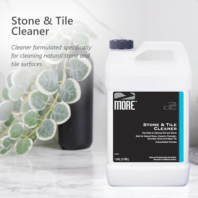 MORE - Stone &amp Tile Cleaner - Grout &amp Floor Cleaner for Natural Stone Marble Concrete Ceramic &amp Porcelain - Water-Based Grout Cleaner for Tile Floors - Concentrated Formula - pH Neutra