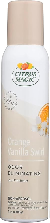 Citrus Magic Odor Eliminating Air Freshener Spray Orange-Vanilla Swirl 3-Ounce Pack of 3 3.0 oz 3 Count