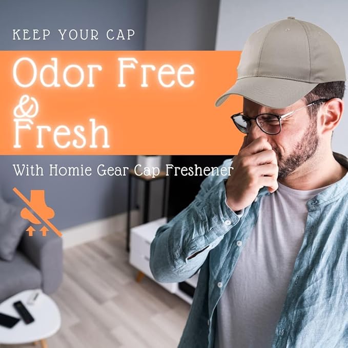 Homiegear Cap Freshener Spray with Headwear Protection Spray - Repel Stains from Caps &amp Hats (200ml) | Use on Leather | Clean Caps Faster &amp Easily | Remove Stain - Dust - Dirt - Lint - Fur