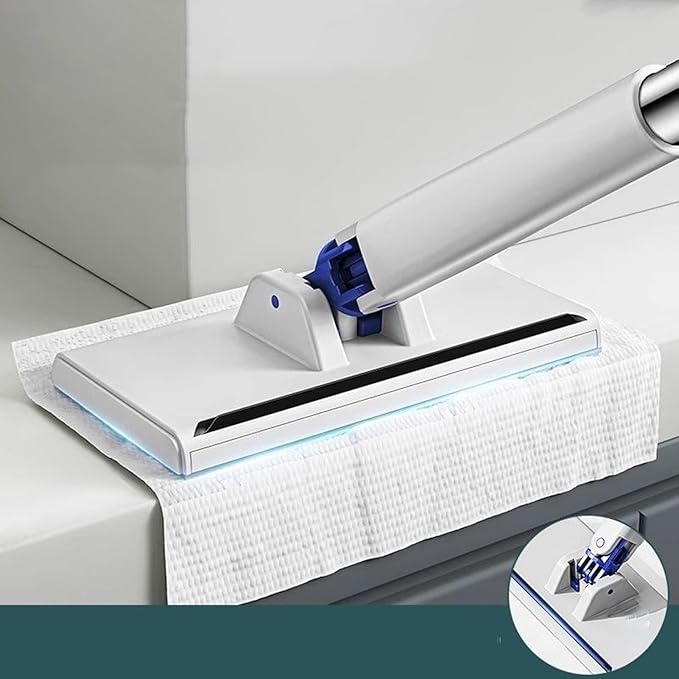 Floor Cleaning Dust Mop | Large 83x107cm Wet Dry Mop ABS Stainless Steel Handle Versatile Cleaner | Easy Use Durable Design | Doors Panes Walls Bathroom Toilet Hard-to-Reach Corners