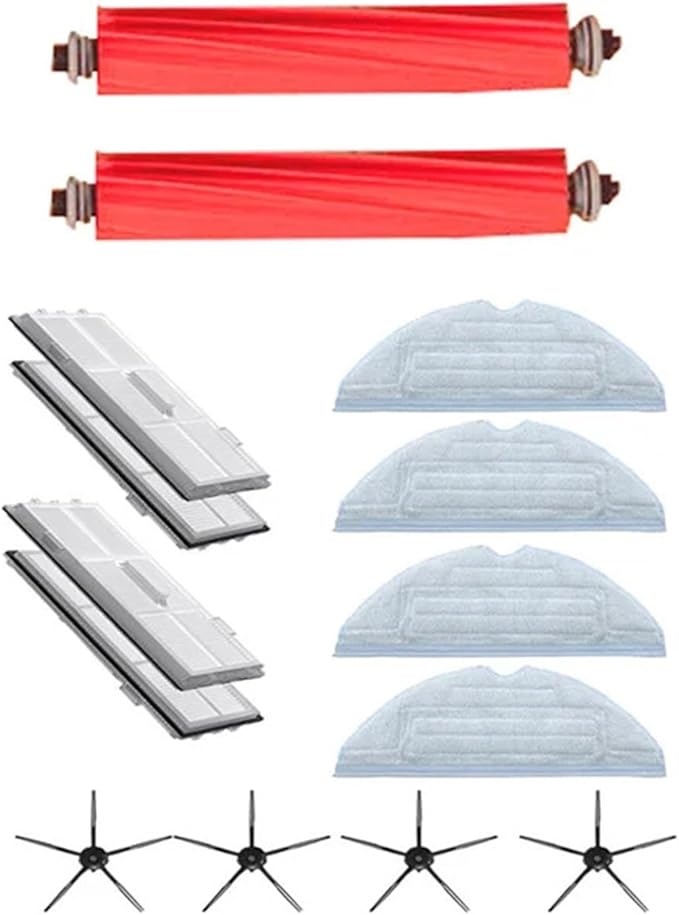 BeNtli Vacuum Cleaner PartsMain BrushHepa FilterSide BrushMop ClothsCompatible for Xiaomi T7S T7plus T7Splus S7 S7 Plus (Color : As Shown-19)