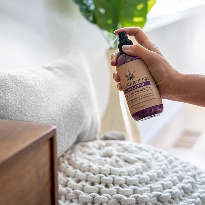 Cannabolish Lavender Smoke Odor Eliminator Spray and Air Freshener 8 fl. oz Natural Ingredients (Pack of 2)