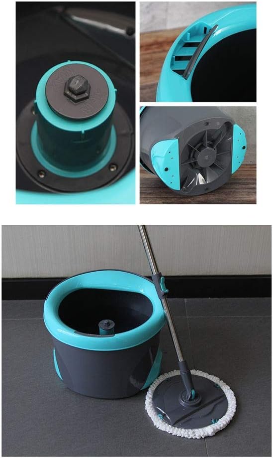 Mop  Rotating Bucket Set with 4 Microfiber Heads Slurry Clean Hygienic Dead Angle