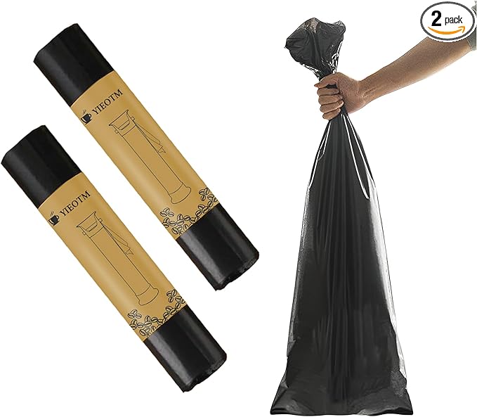 Coffee Knock Box Trash Bags for Commercial Floor Standing Thick Garbage Bag for Coffee ShopBarHomeOfficeKitchen50pcs/2 Roll