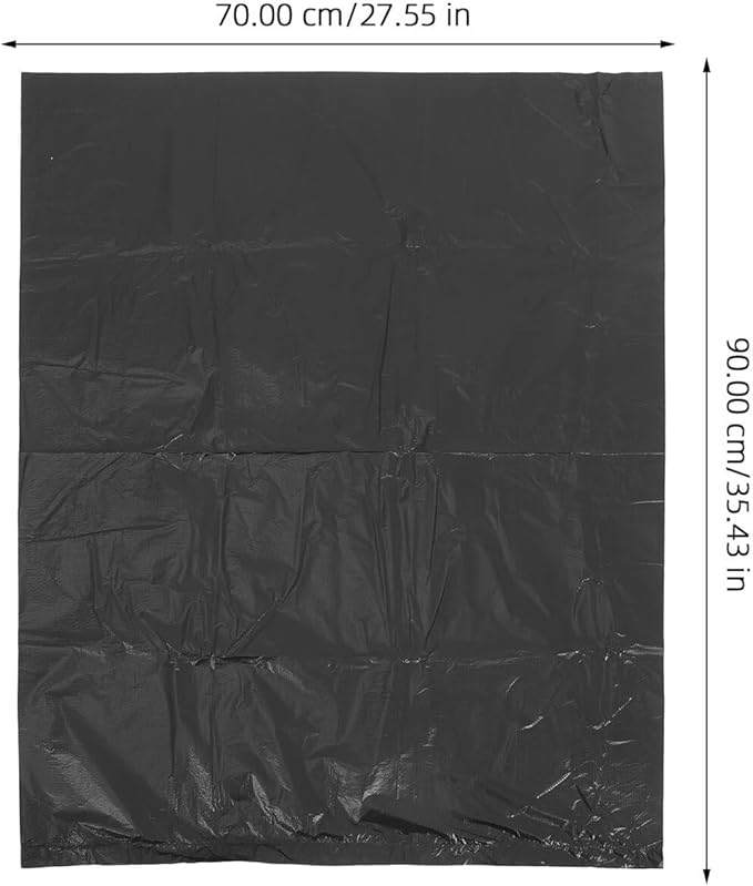 Cabilock Heavy Duty Trash Bags for Kitchen and Gardening 70x90cm 50pcs Thick Flat Mouth Garbage Liners for Commercial Industrial and Household Waste Disposal