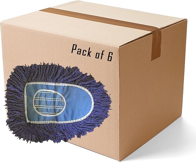 Triangle Dust Mop Heads-6 Pack-Blue