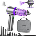 Vacuum/Air Duster 80000RPM Super Power Mini Car Vacuum Cleaner 4-in-1 air Blower Gun Air Duster &amp Air Blower &amp Pump Hand Electric air Duster Handheld dust Blower Blower Cordless (Purple)