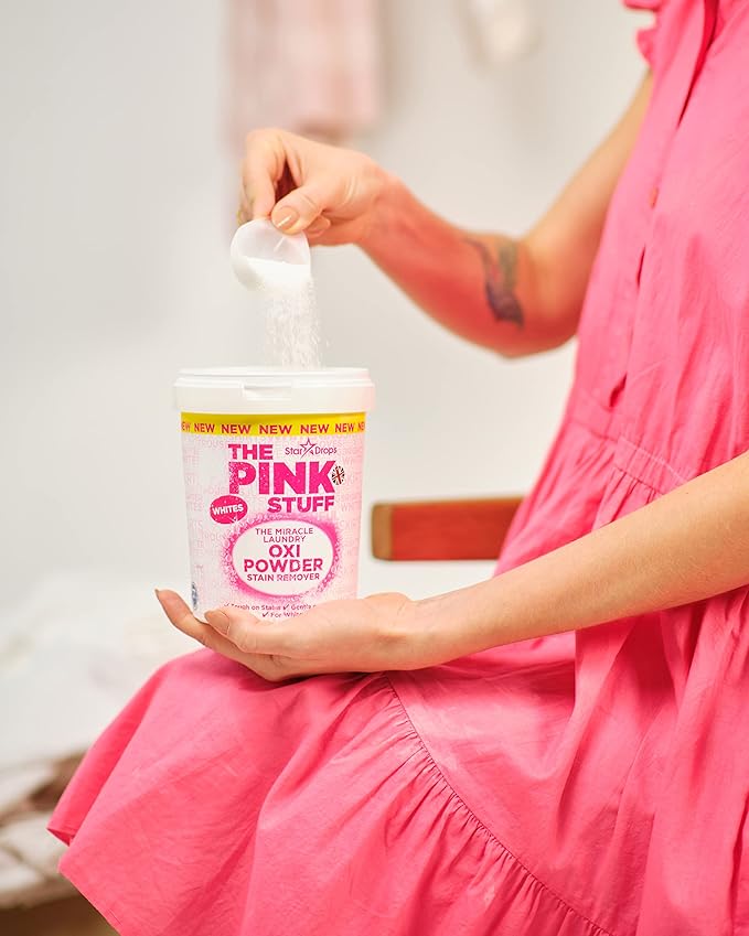 Stardrops - The Pink Stuff - The Miracle Laundry Oxi Powder Stain Remover For White’s Bundle (2 Whites Powder) 4.40 Pound (Pack of 2) (PS2LW)