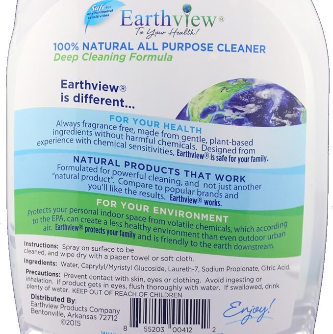 All Purpose Cleaner Fragrance Free 2 pk/ 32 oz- Designed for Environmental Sensitivities (MCS EI MI)