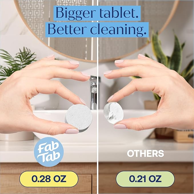 Fab Tab Home Cleaning Kit Refill Tablets - All-Purpose Cleaner Bathroom Cleaner &amp Foaming Hand Soap Tablet Refills - Plant-Based - Platic-Free - No Harsh Chemicals - (Bottles Not Included)