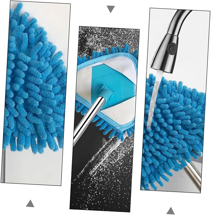 1Pc Lightweight Triangular Mop Rotatable Household Cleaning Tool Mini Mop for Hard Floors Soft Microfiber Head for Results