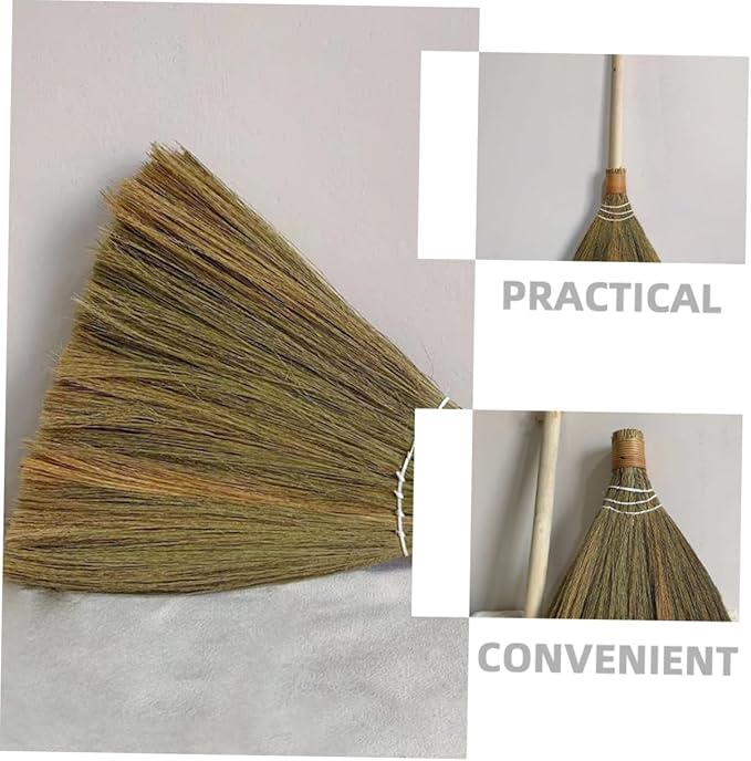 Detachable Handle Hand Woven Broom Handmade Small Broom for Home Tabletop Outdoor Cleaning