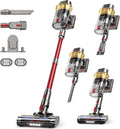 650W Cordless Vacuum Cleaner with 55KPa Flagship Suction 75-Min Extended Runtime 2.5L Dual-Cup Capacity Anti-Tangle Brush &amp Self-Standing Design HEPA Filtration for Furniture Carpet Pet Hair