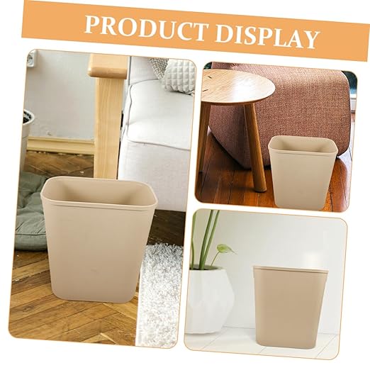 Vaguelly 3pcs Trash Can Wastebasket for Bathroom Kitchen Office Hotel Rooms Space-Saving Design Easy to Clean No Lid Light