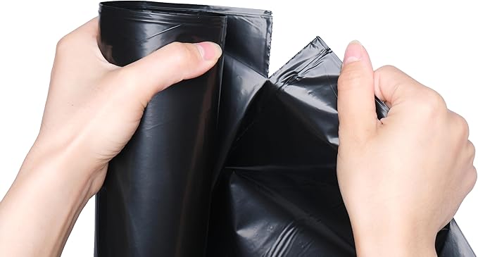 TYPLASTICS Heavy Duty 55-60 Gallon Trash Can Liners 36 x 60 1.2Mil Black Garbage Bags Multipurpose for Lawn Leaf Yard Office Outdoor Gardening Commercial and Industrial - Boxes of 100