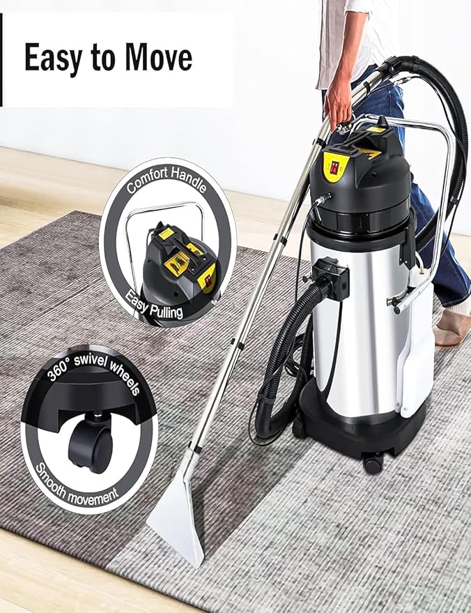 40L/11Gal Commercial Carpet Cleaner 3 in 1 Multi-Purpose Floor Cleaning Machine Vacuum Cleaner 1049W Professional Heavy Duty Extractor Vacuum Washing Machine for Curtain Sofa Carpet Cleaning Machine