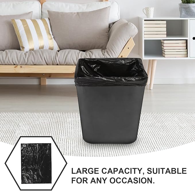 Black Garbage Bags 80x100cm 25pcs Thickened 2.5mil Plastic Trash Bags for Kitchen Bathroom Office Use for Home Waste Disposal