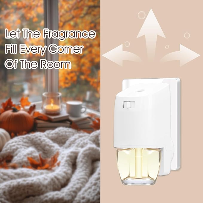 Plug In Refills Vanilla Almond Biscuit Cashmere Wood Fresh Cut Fraser Fir First Snowfall for Home and Bathroom 7.92 Fl Oz 12 Count Compatible with Air Wick &amp Glade Not Include Glade Plus